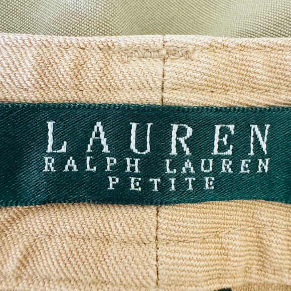 Lauren Ralph Lauren Womens Camel Tan Straight Hi Rise Cotton Pants Sz 8 P NEW - Picture 6 of 7